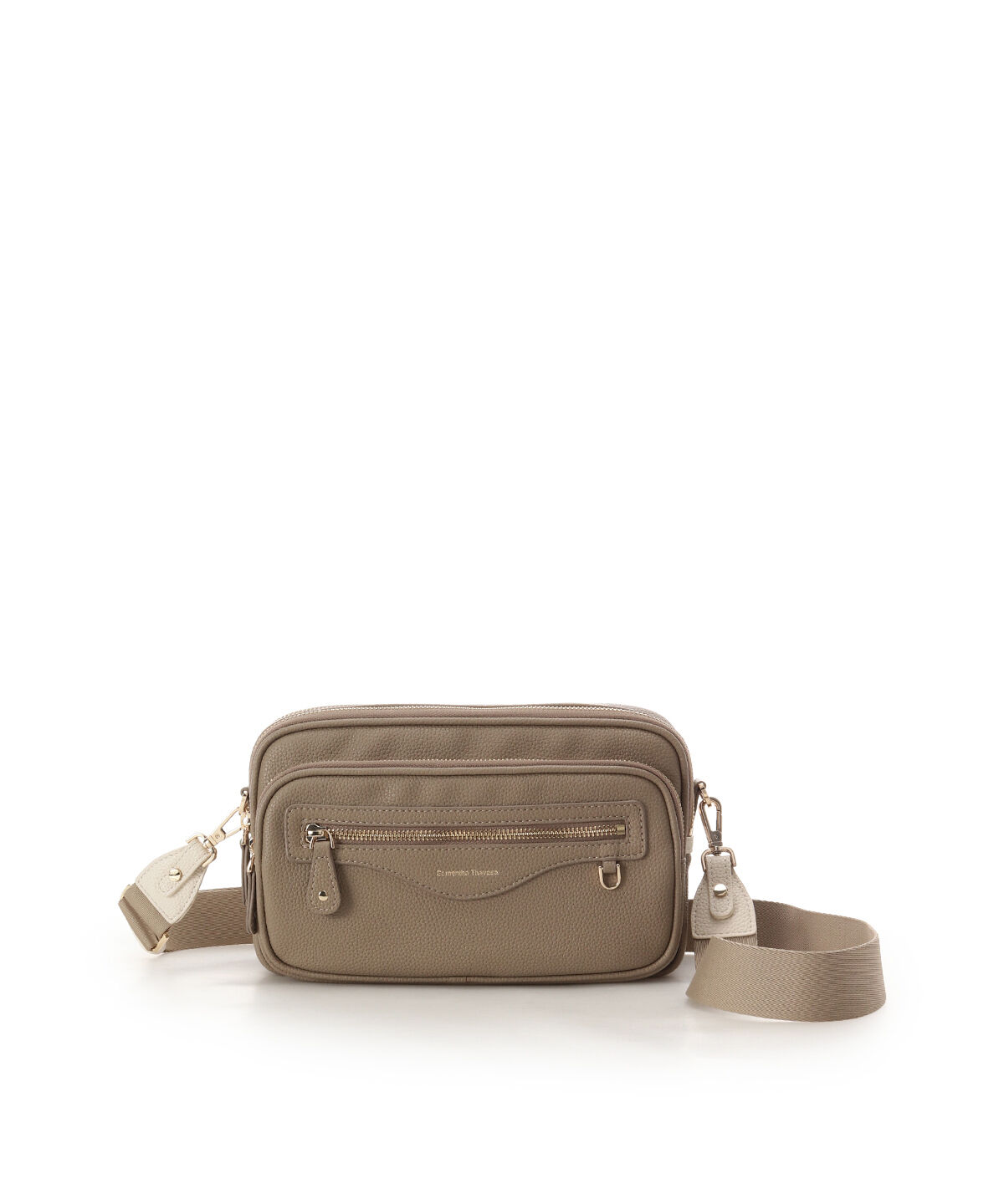 Samantha Thavasa「カジュアルテイストスクエアショルダーバッグ」|ショルダー・メッセンジャー|グレージュ