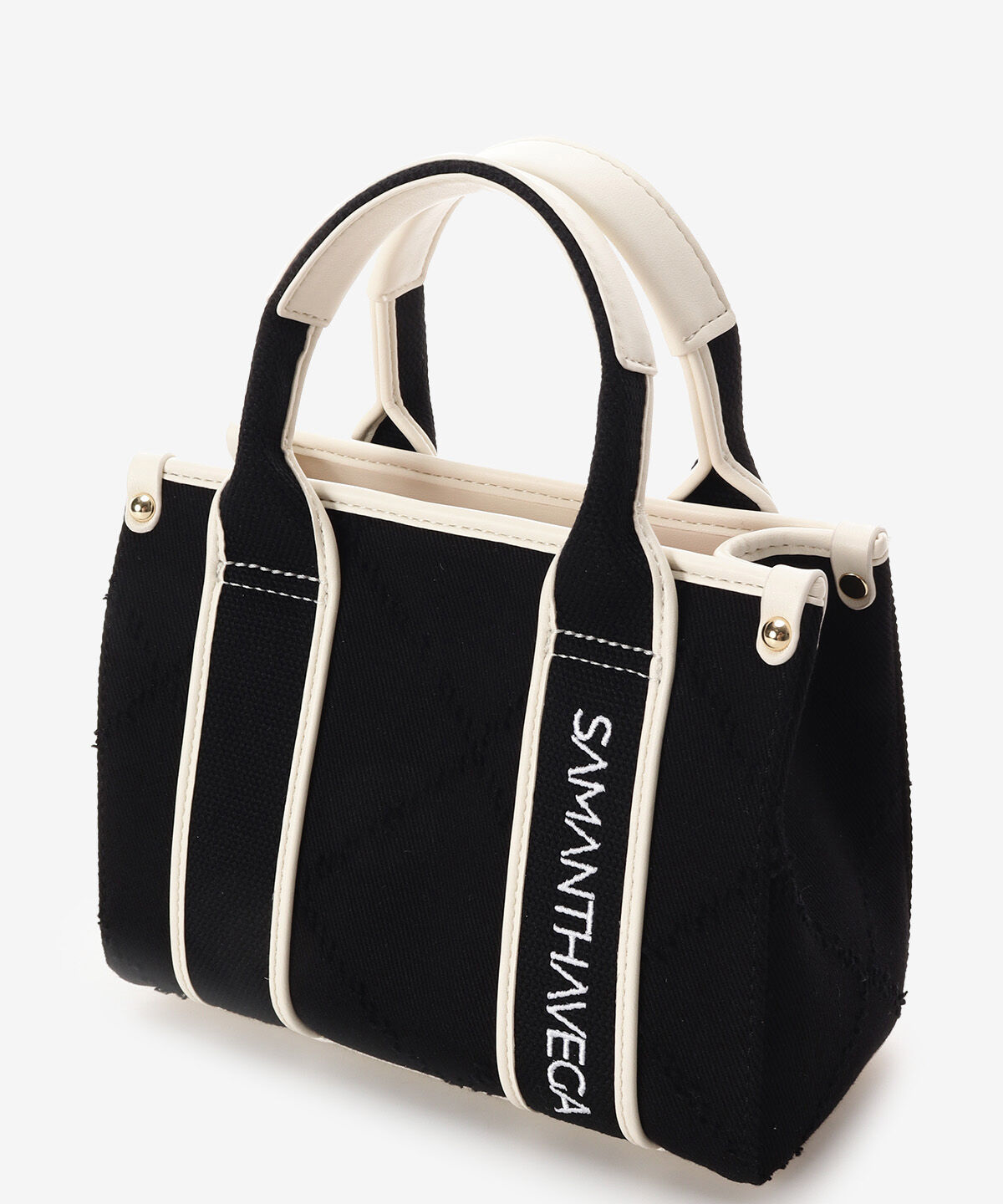 Samantha Vega「ロゴテープデニム風トート（ミニ）」|ショルダー・メッセンジャー|