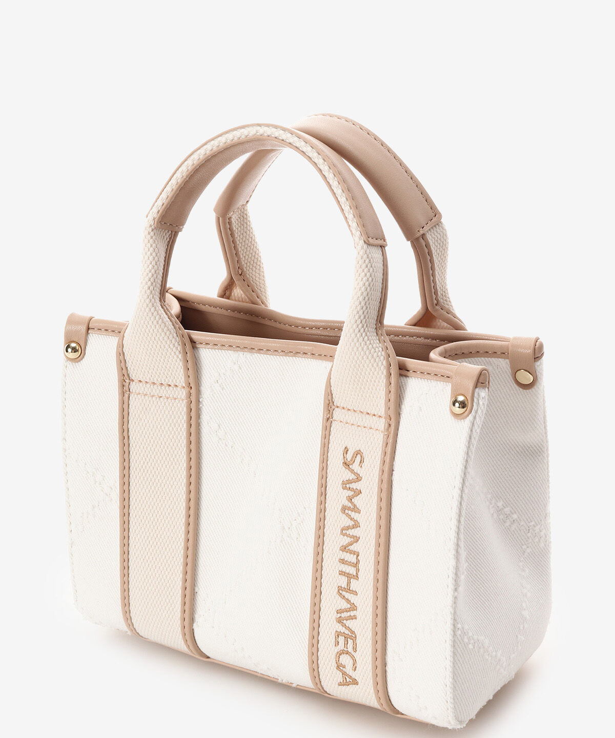 Samantha Vega「ロゴテープデニム風トート（ミニ）」|ショルダー・メッセンジャー|