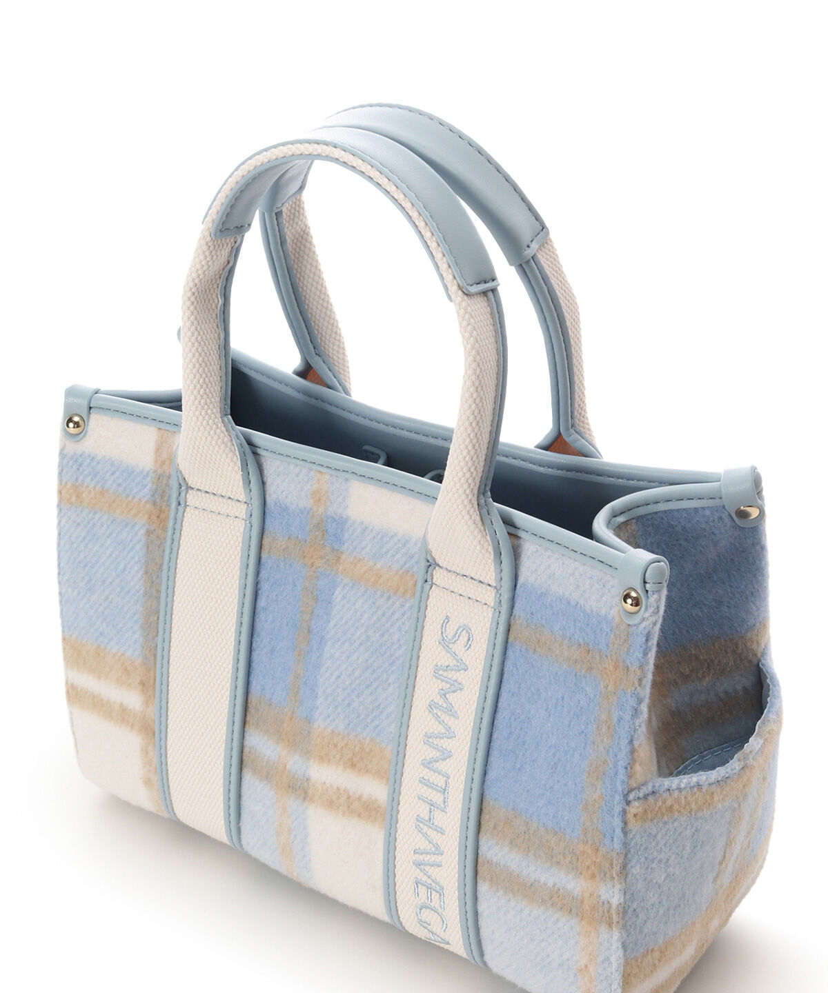 Samantha Vega「ロゴテープチェックハンドバッグ」|ハンドバッグ|