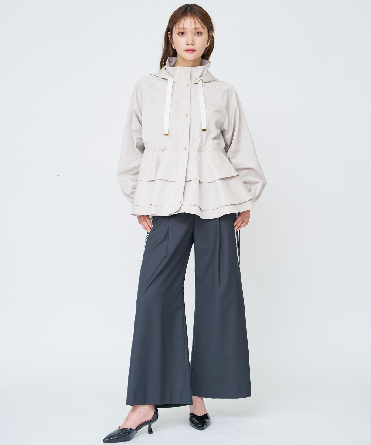 アンドクチュール「ペプラムマウンテンパーカー」|アウトドア|