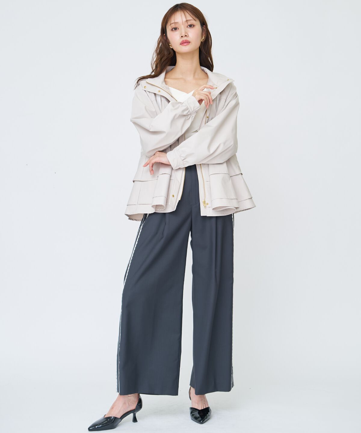 アンドクチュール「ペプラムマウンテンパーカー」|アウトドア|