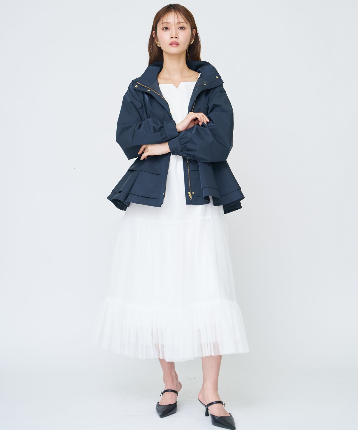 アンドクチュール「ペプラムマウンテンパーカー」|アウトドア|