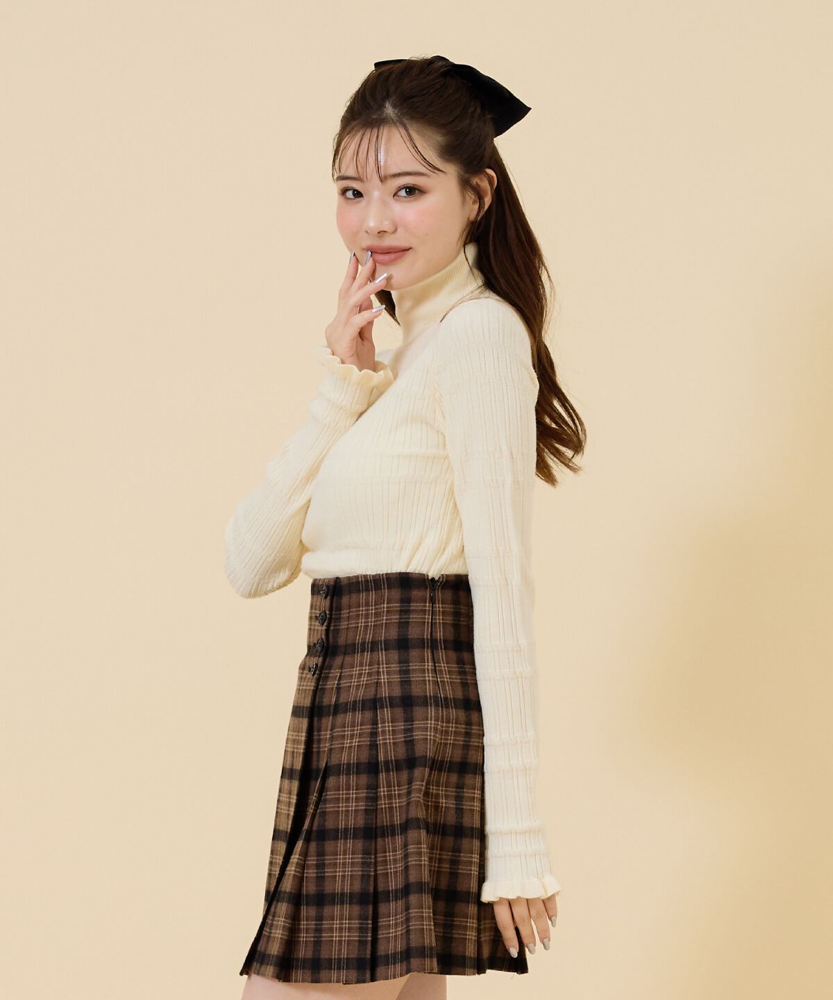 REDYAZEL「デザインリブタートルニット」|ニット・セーター|