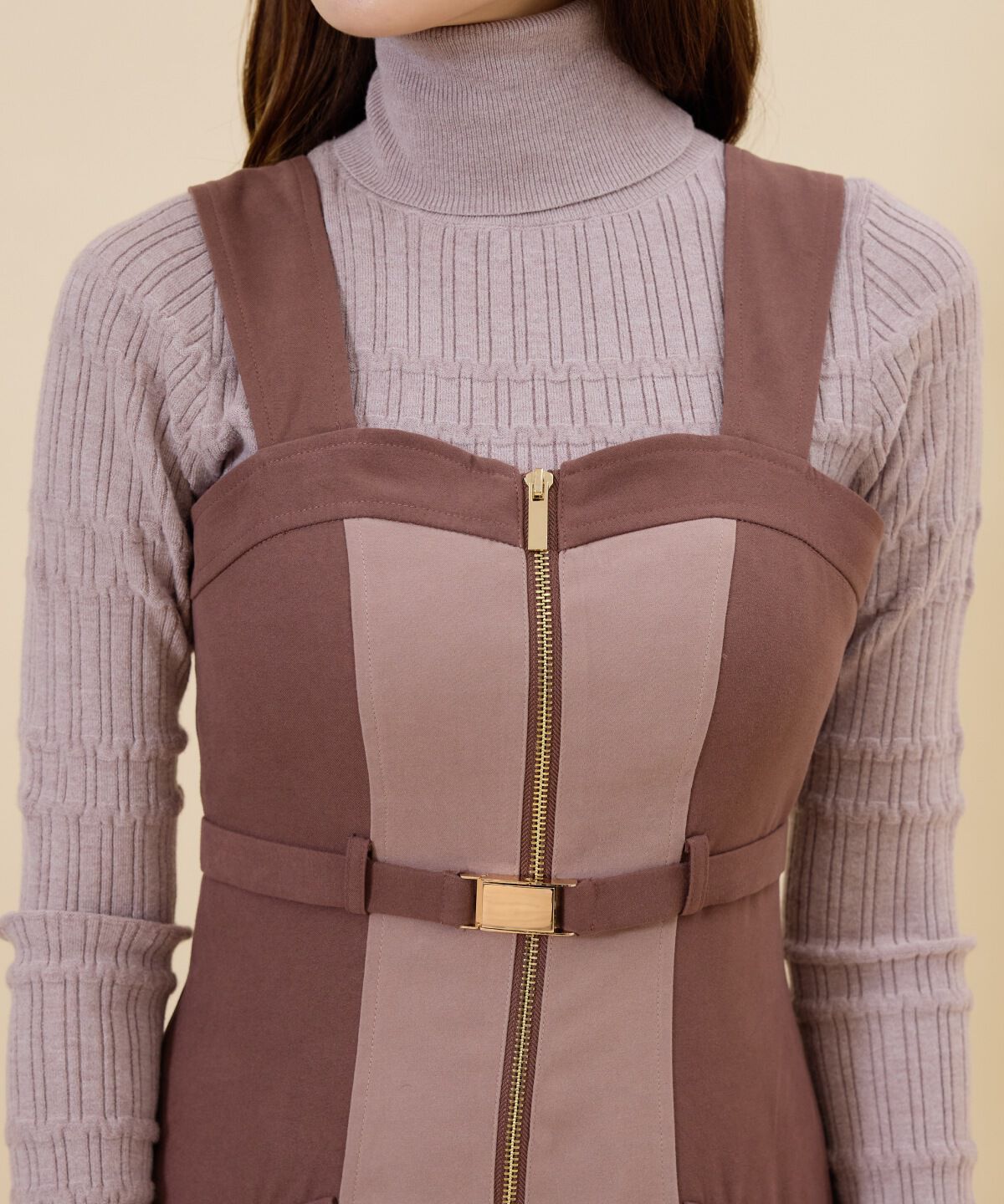 REDYAZEL「デザインリブタートルニット」|ニット・セーター|