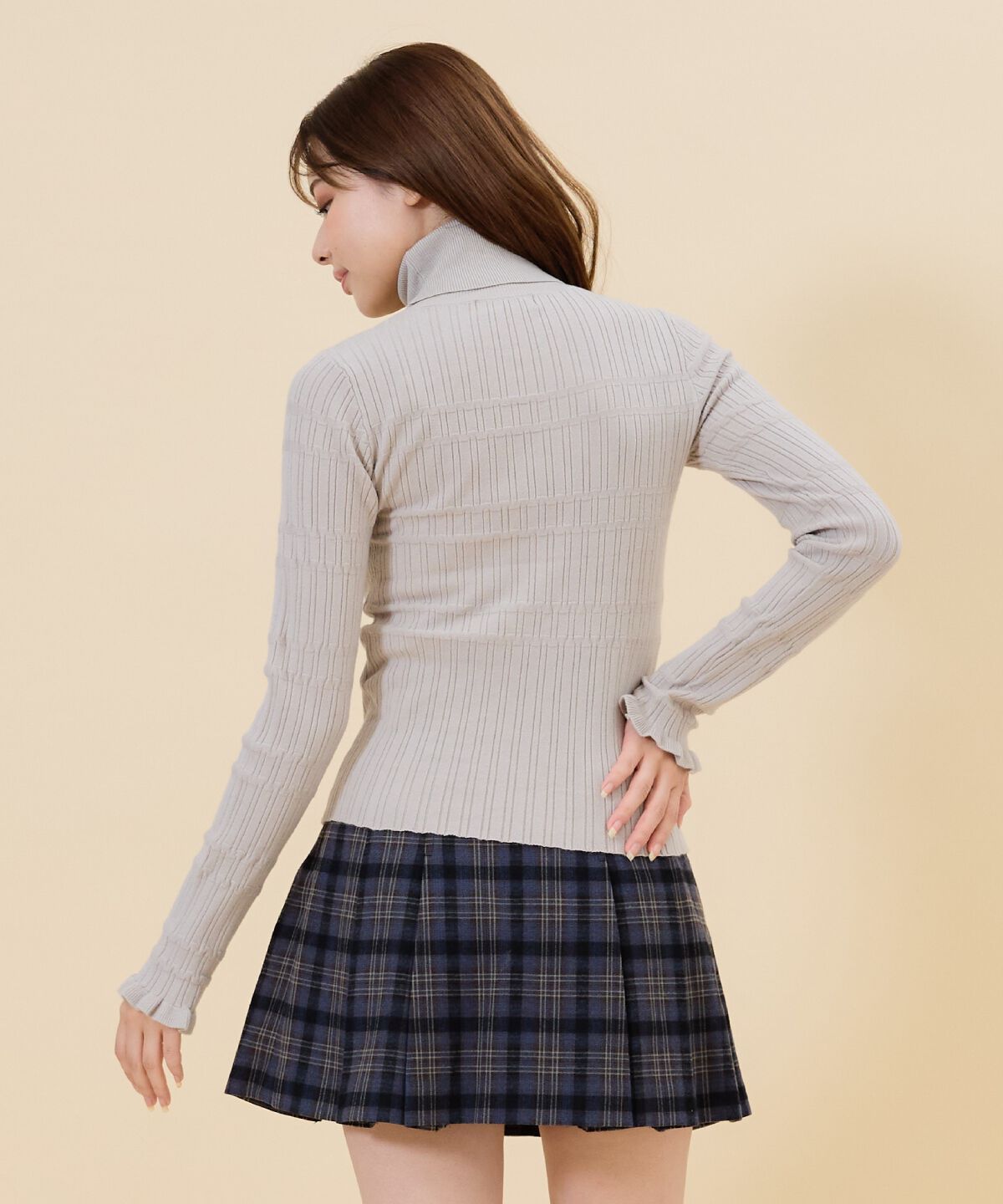 REDYAZEL「デザインリブタートルニット」|ニット・セーター|