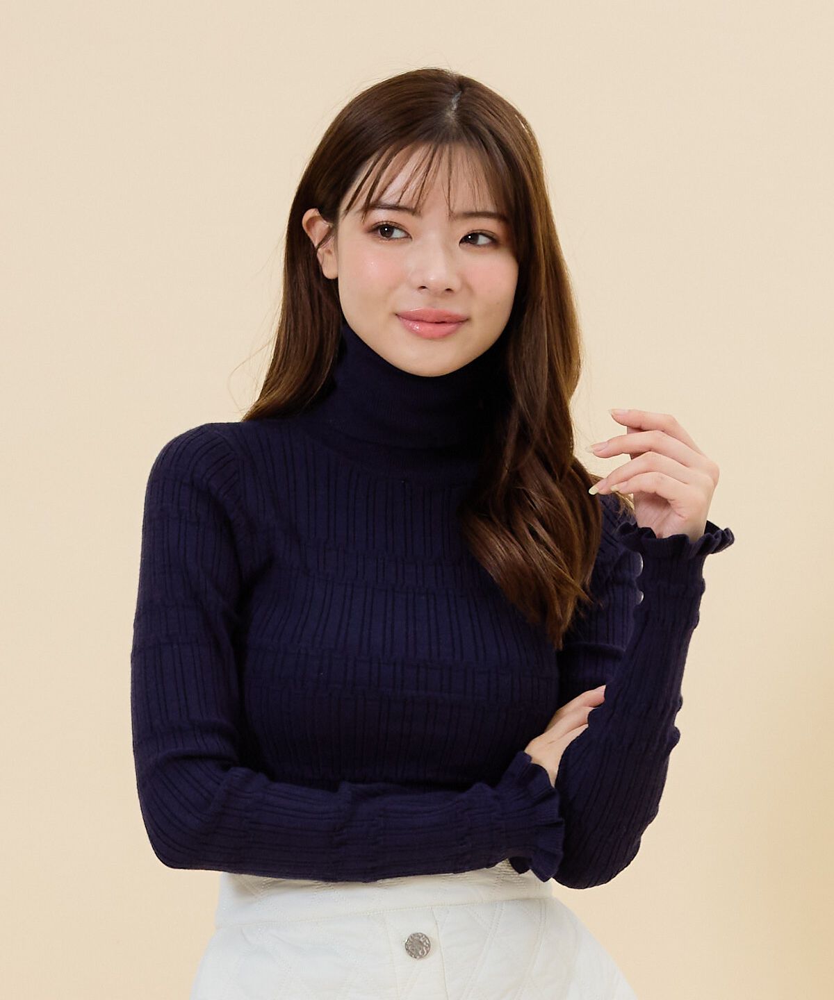 REDYAZEL「デザインリブタートルニット」|ニット・セーター|