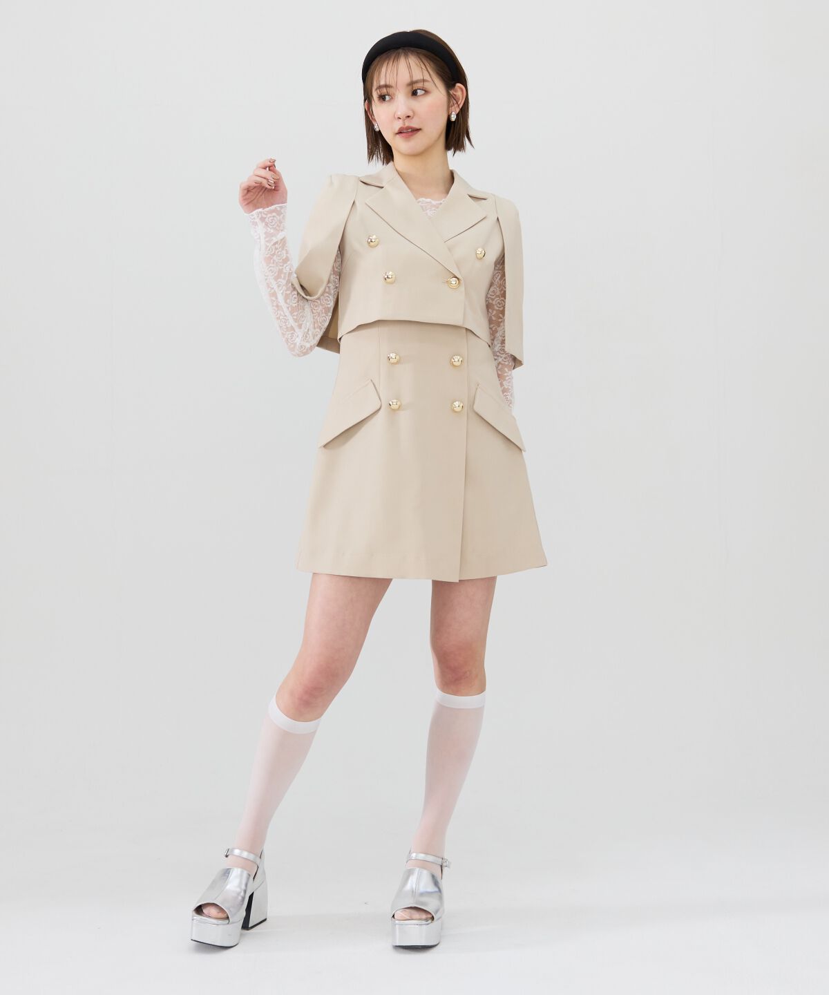 REDYAZEL「ケープデザインショートジャケット」|その他|