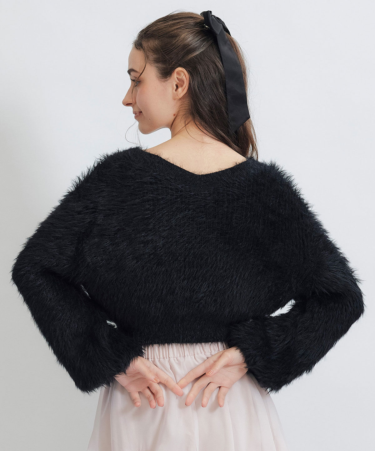 REDYAZEL「コンパクトシャギーニットカーディガン」|カーディガン|