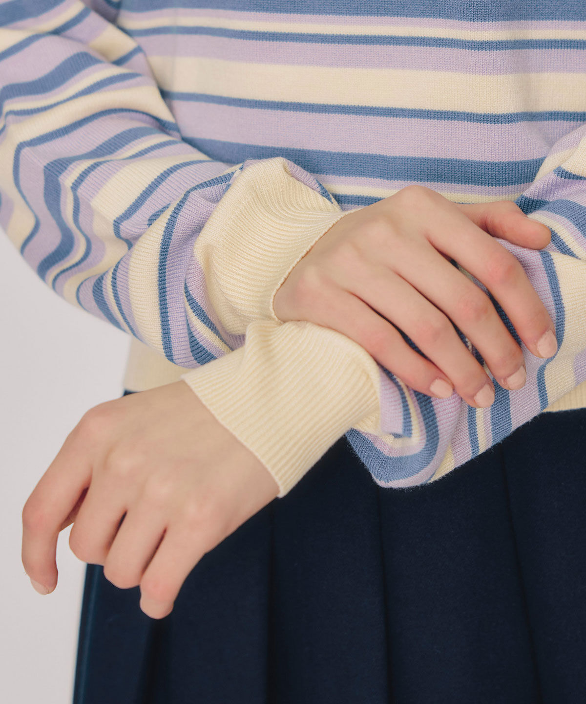 REDYAZEL「マルチボーダーロゴニットプルオーバー」|ニット・セーター|