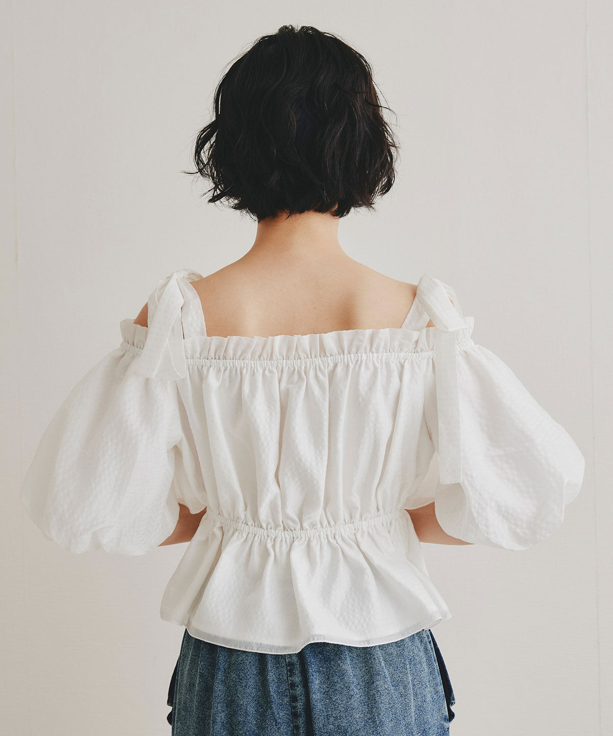 REDYAZEL「ショルダーリボンフリルオフショルブラウス」|シャツ・ブラウス|