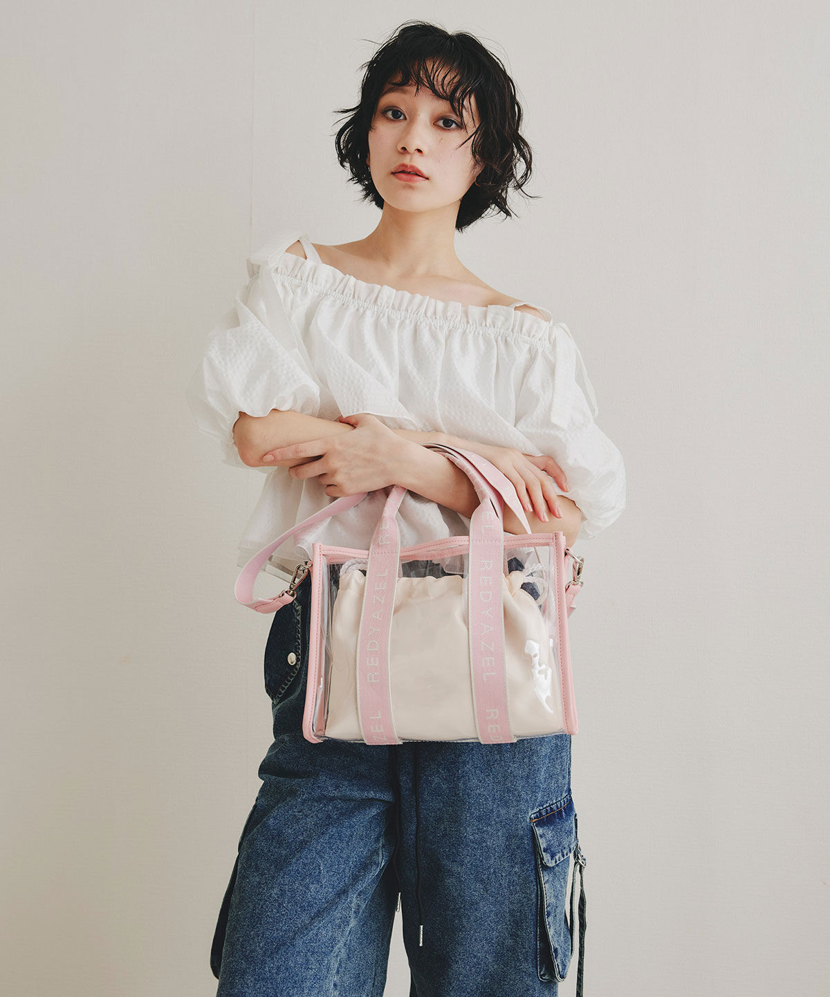 REDYAZEL「ショルダーリボンフリルオフショルブラウス」|シャツ・ブラウス|