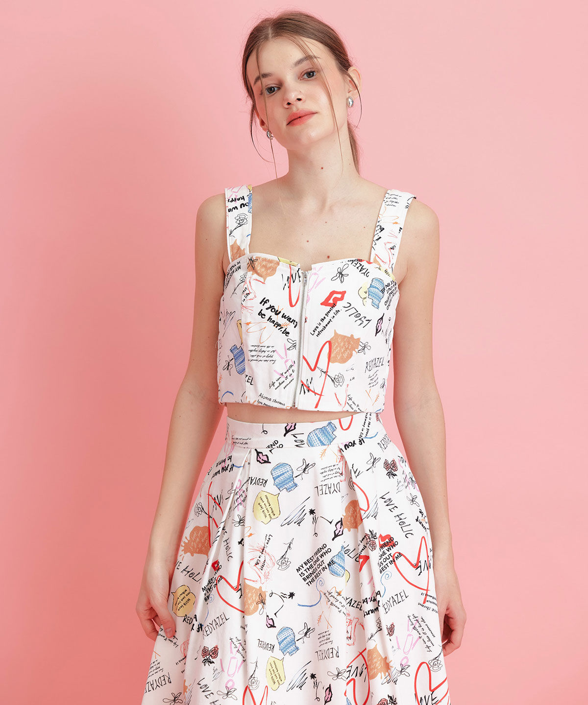 REDYAZEL「LoveArt ロングフレアスカート」|フレア|