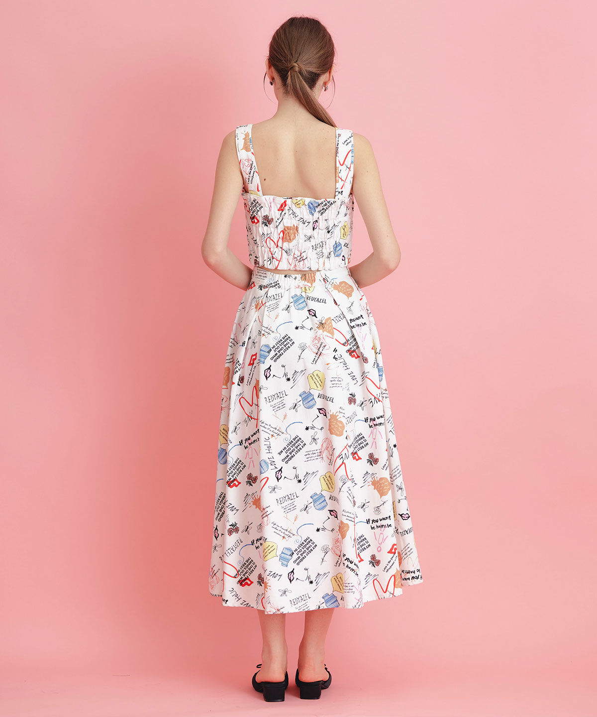 REDYAZEL「LoveArt ロングフレアスカート」|フレア|