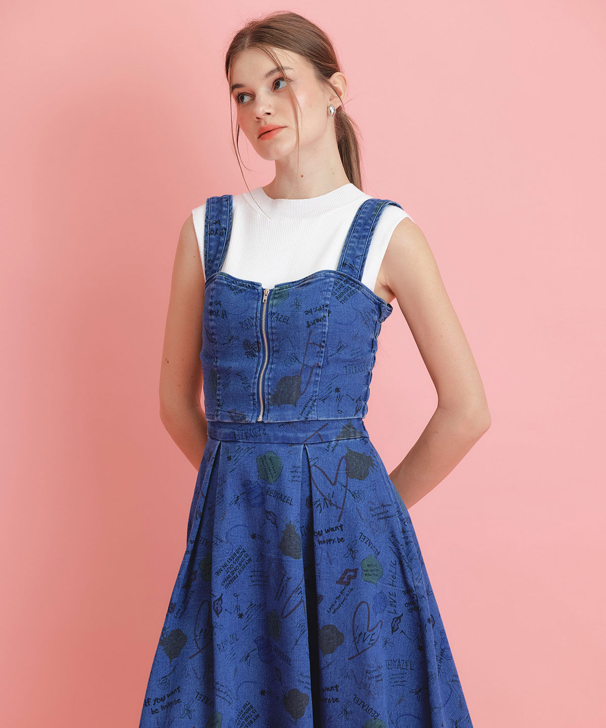 REDYAZEL「LoveArt ロングフレアスカート」|フレア|