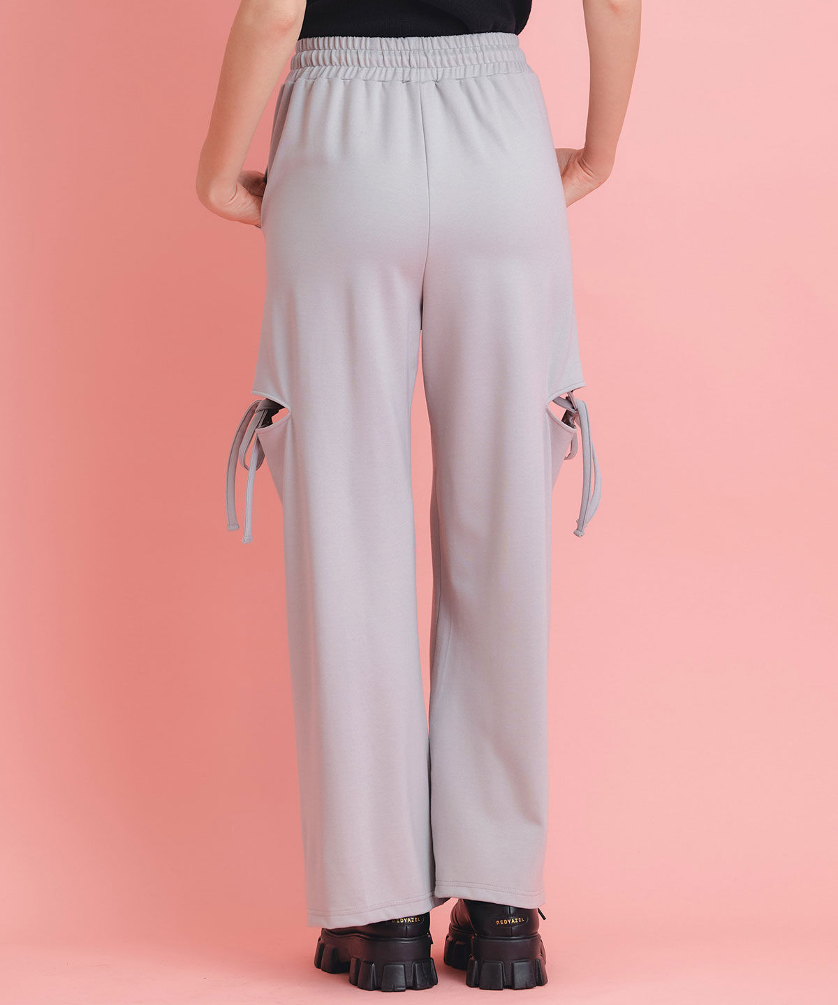 REDYAZEL「サイドカッティングリボンワイドパンツ」|その他|