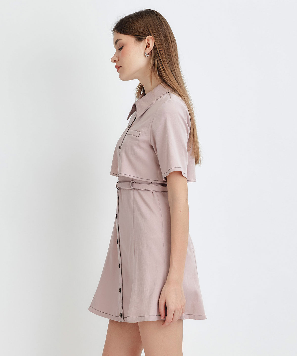 REDYAZEL「レイヤードライクコントラストフレアミニワンピース」|ワンピース|