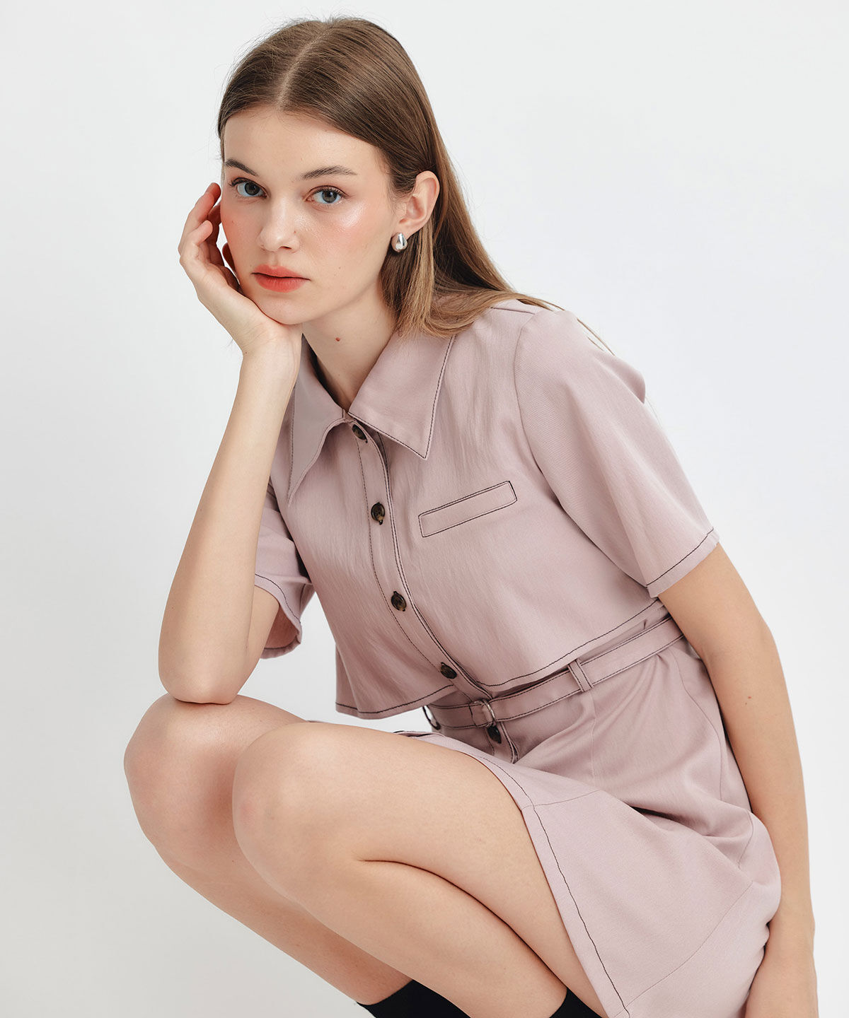 REDYAZEL「レイヤードライクコントラストフレアミニワンピース」|ワンピース|