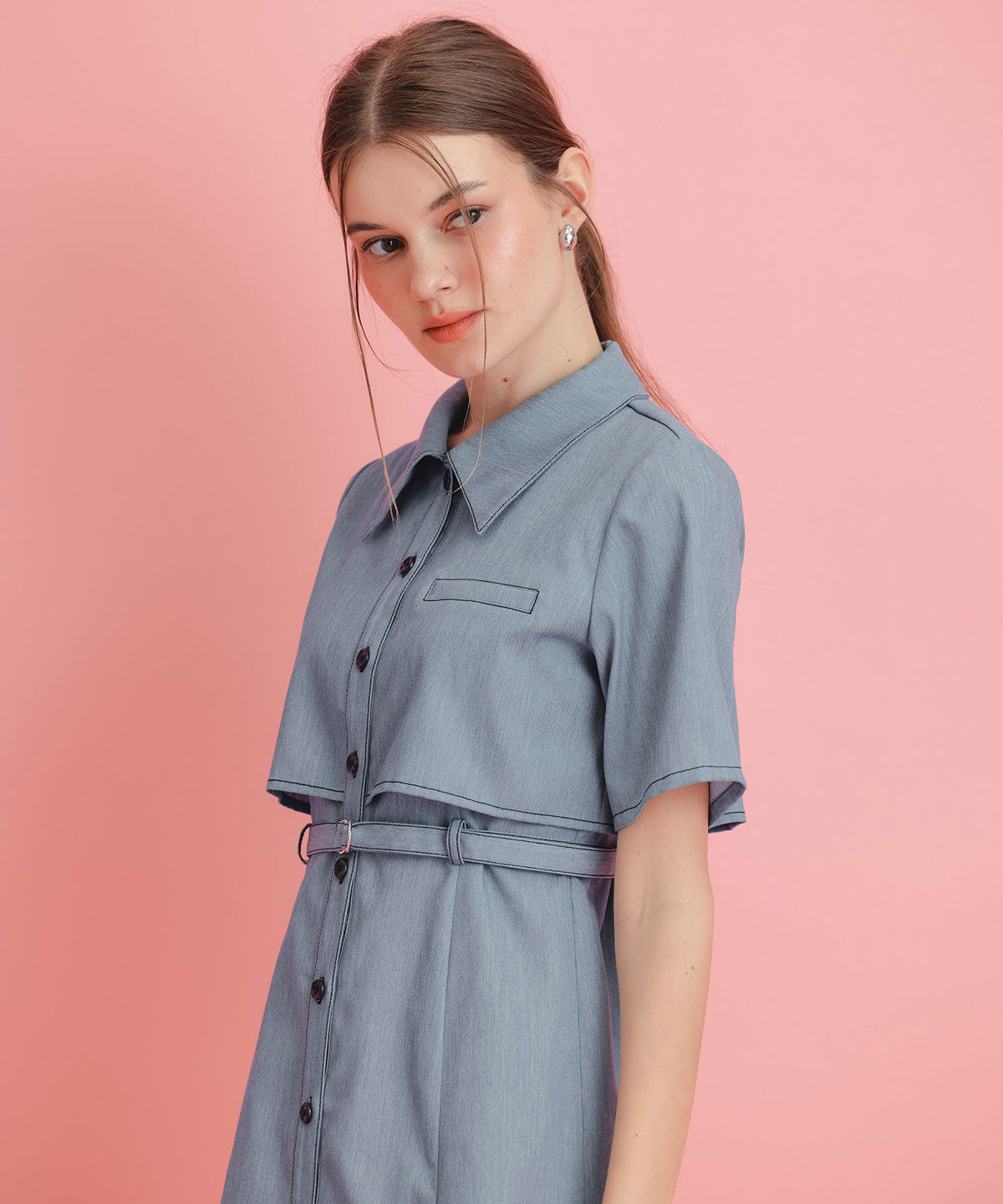 REDYAZEL「レイヤードライクコントラストフレアミニワンピース」|ワンピース|