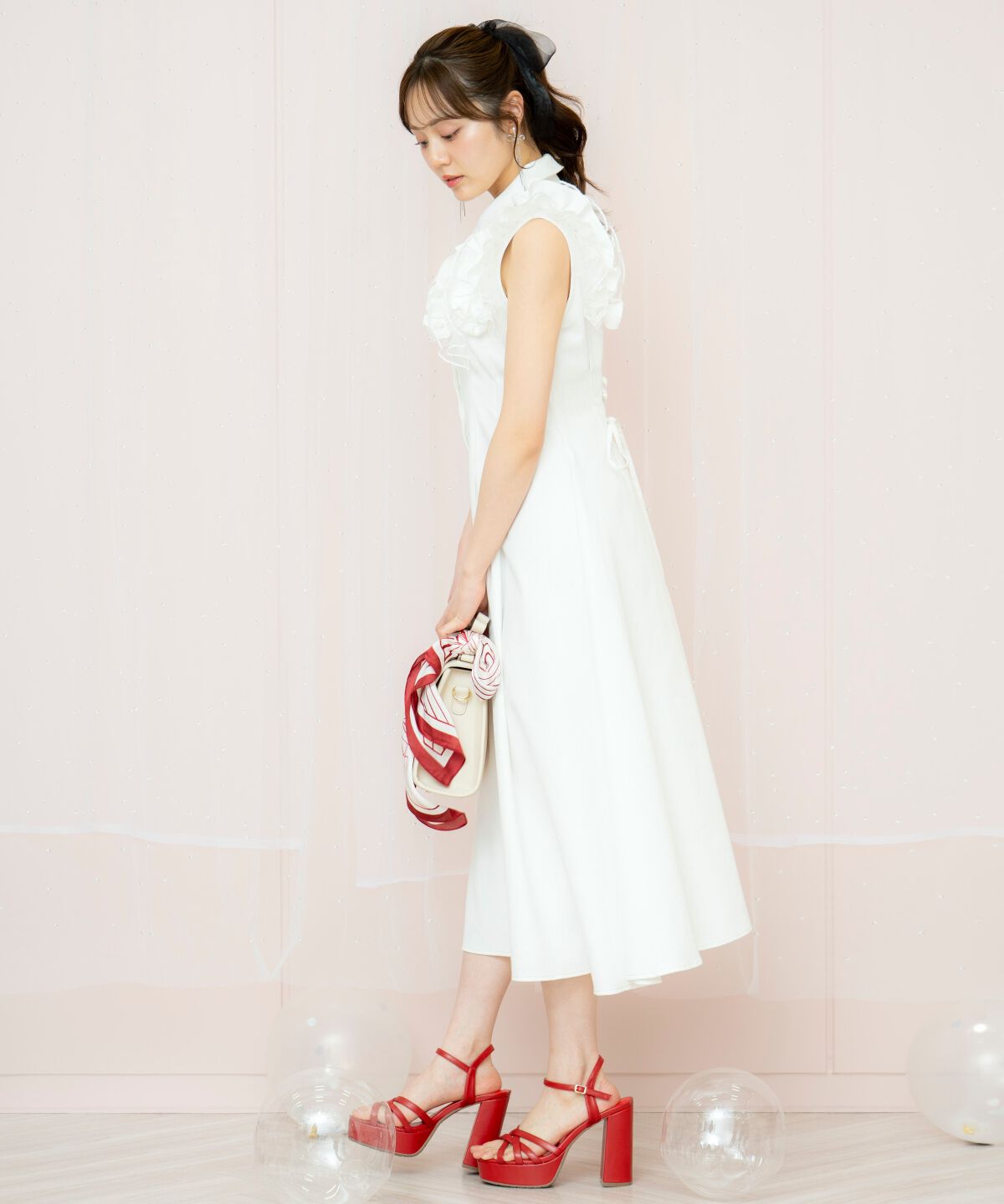 WILLSELECTION「チュールフリルワンピース」|ワンピース|