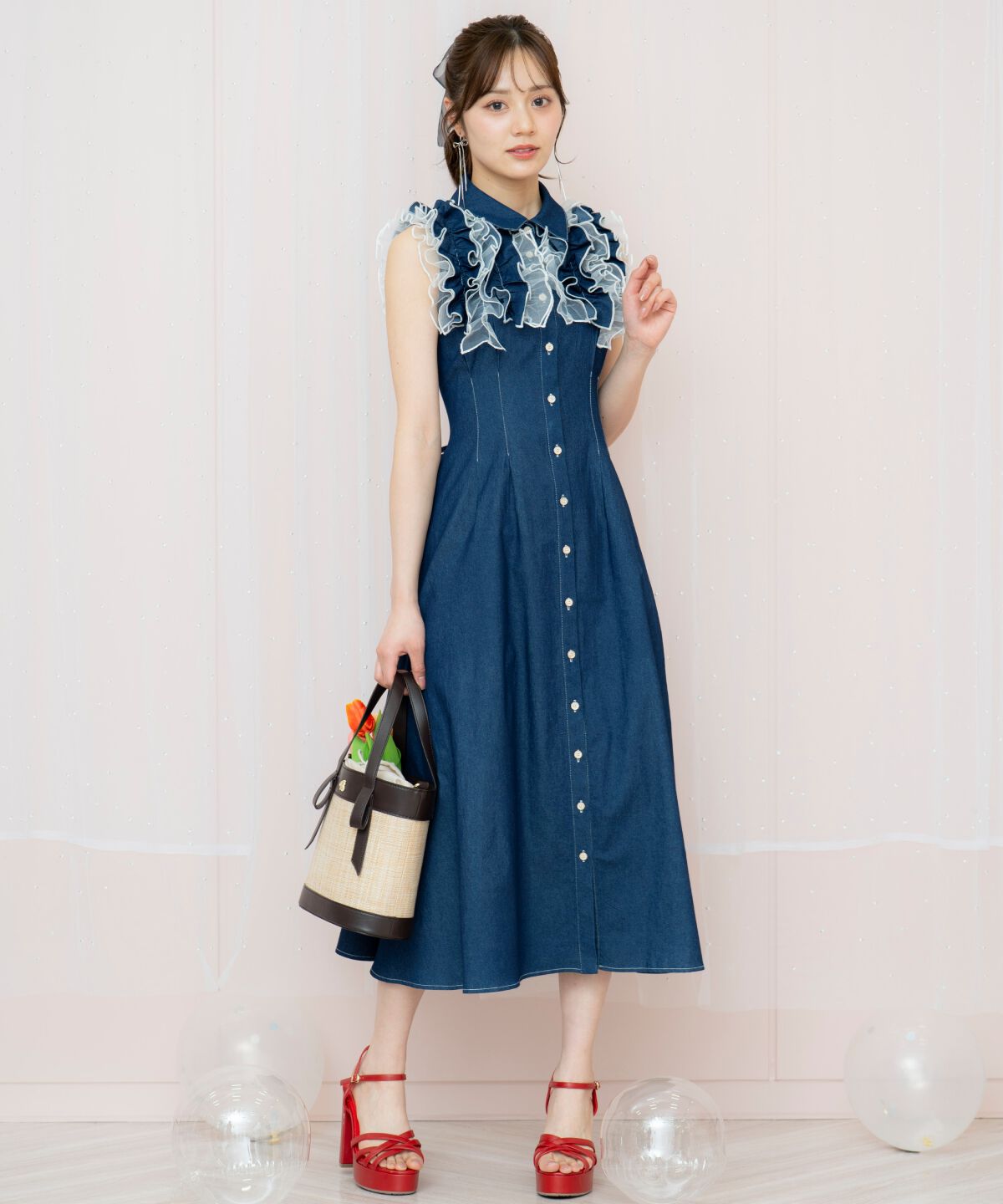 WILLSELECTION「チュールフリルワンピース」|ワンピース|