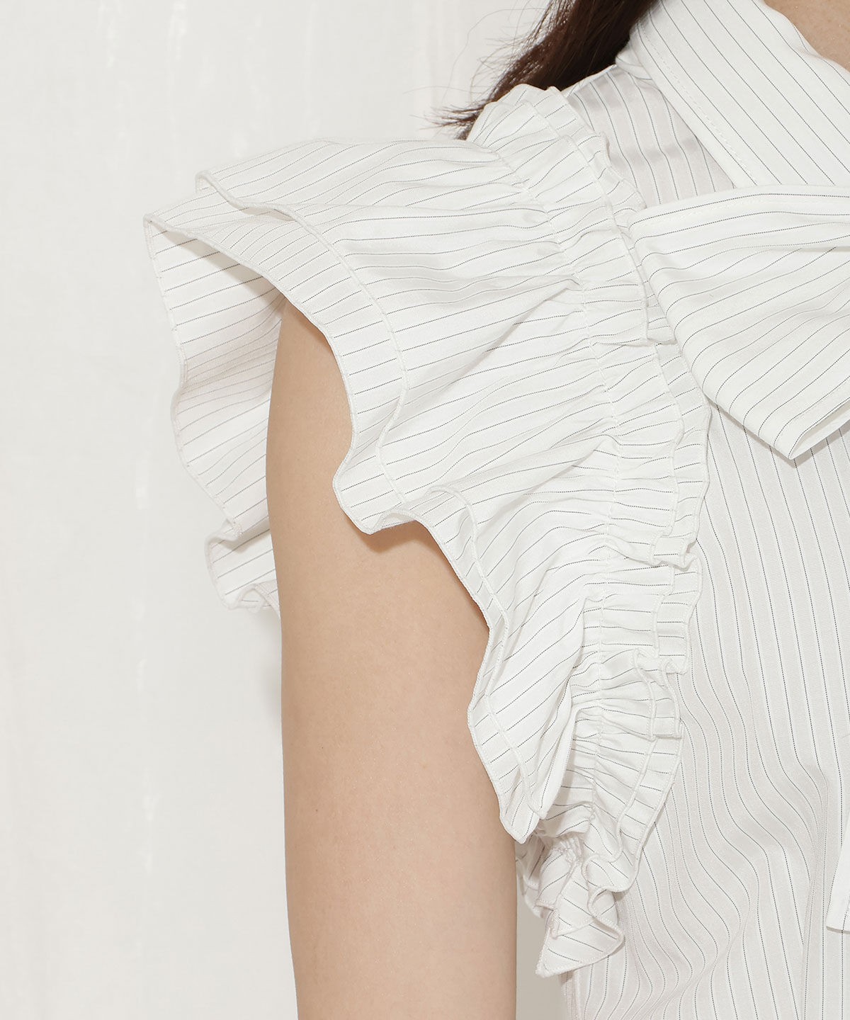 WILLSELECTION「刺繍入りボウタイストライプブラウス」|シャツ・ブラウス|