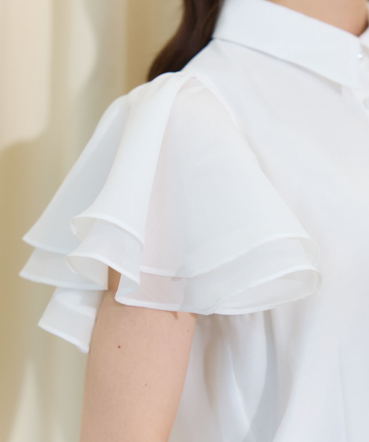 WILLSELECTION「フレアスリーブリボンタイブラウス」|シャツ・ブラウス|