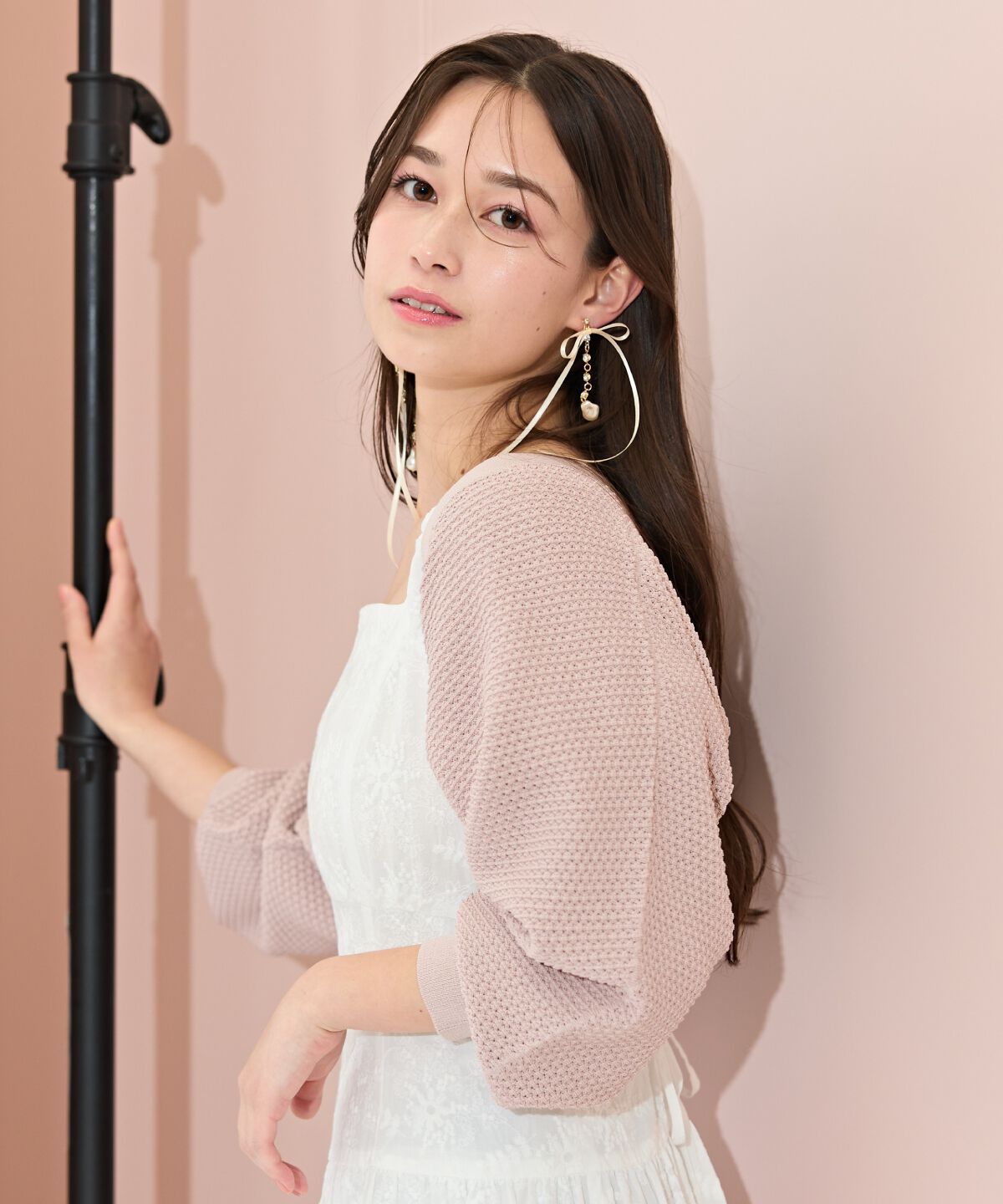 WILLSELECTION「ショート丈柄編みボレロ」|カーディガン|