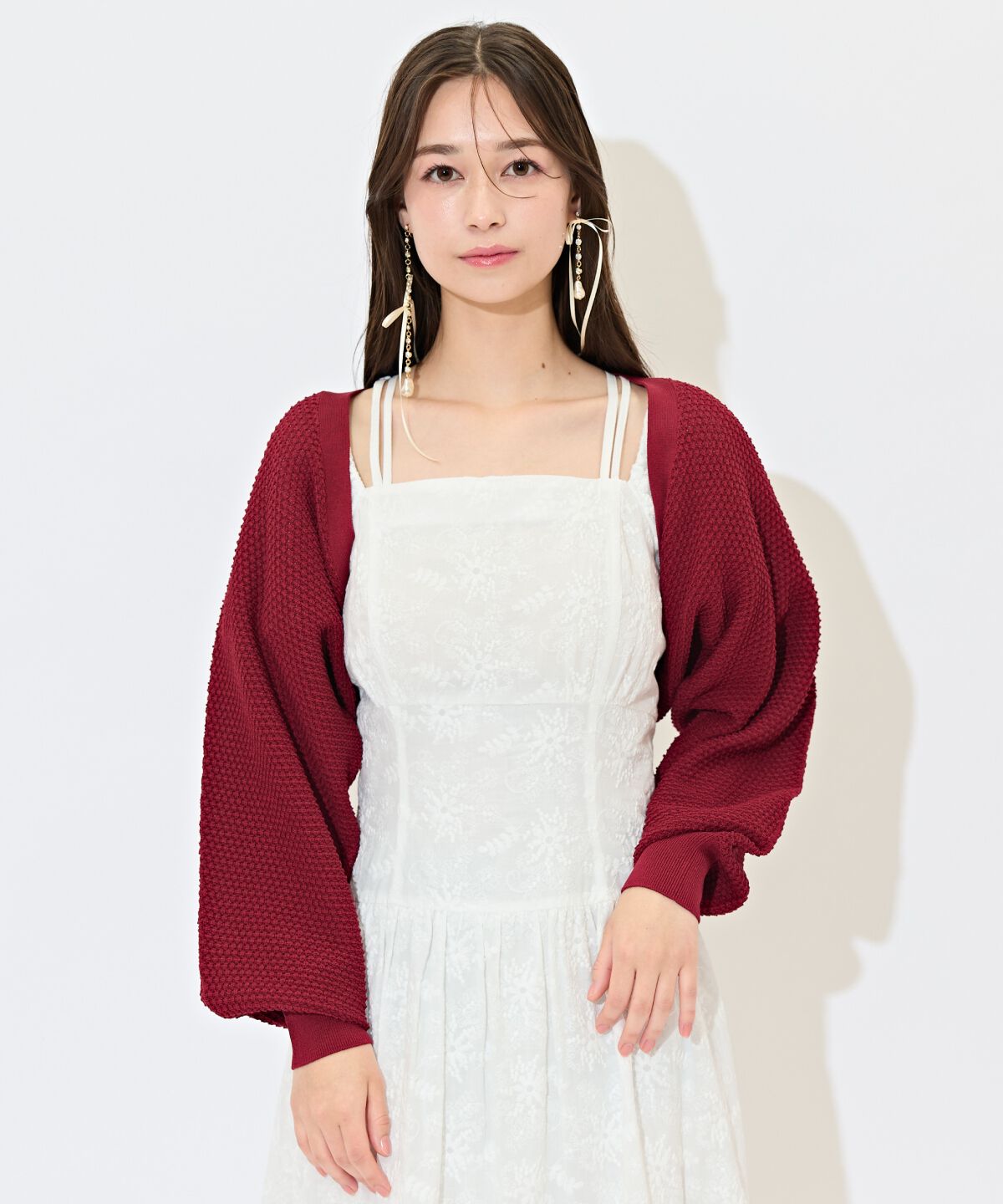 WILLSELECTION「ショート丈柄編みボレロ」|カーディガン|