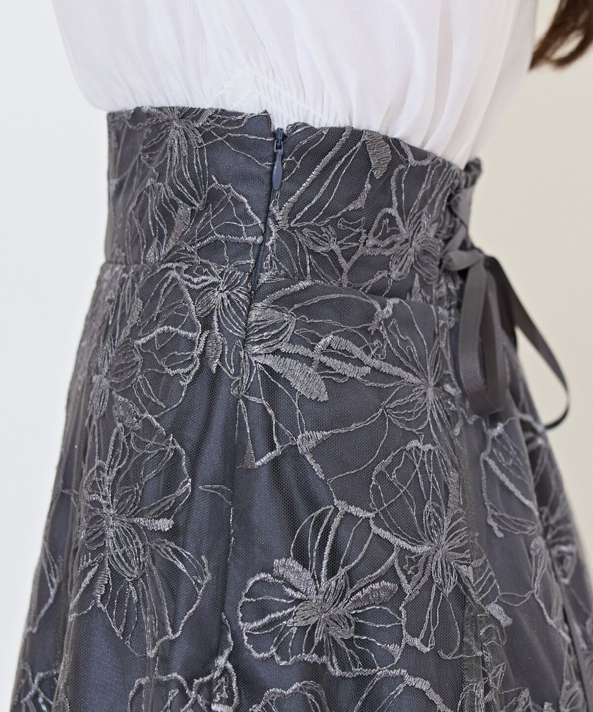 WILLSELECTION「フラワーチュールフレアスカート」|フレア|