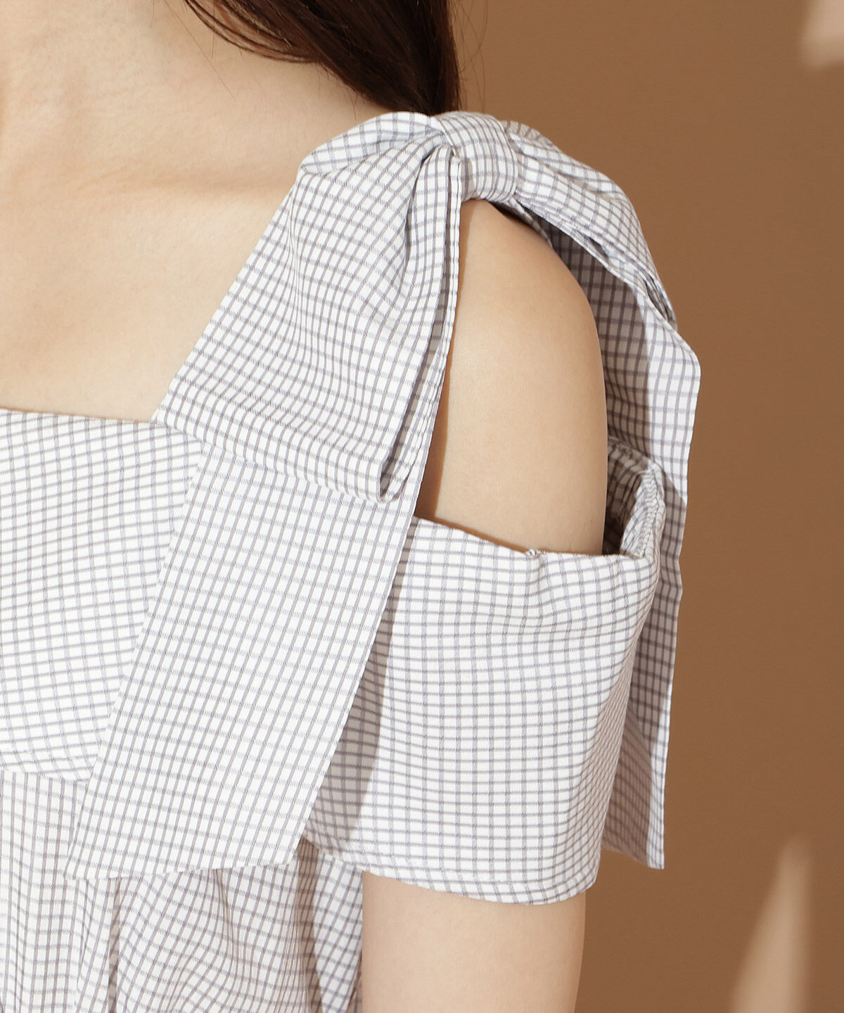 WILLSELECTION「リボンストラップオフショルシャツワンピース」|ワンピース|