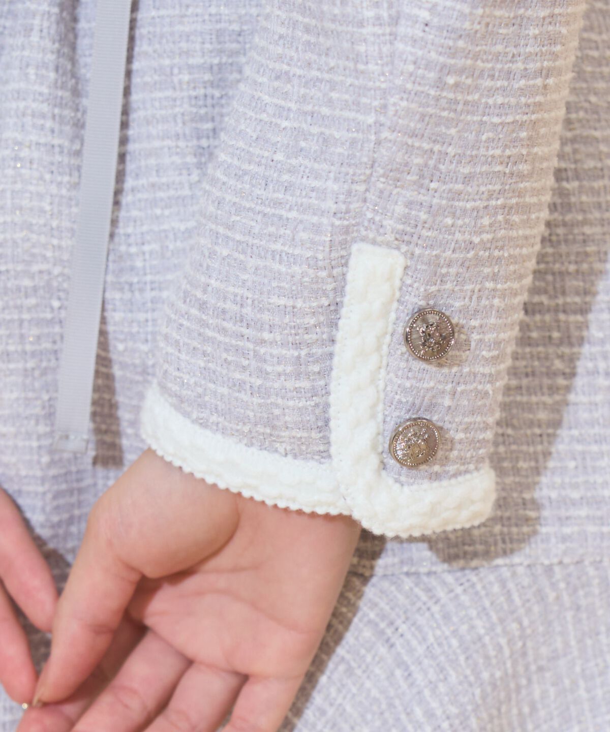 WILLSELECTION「ブレードデザインノーカラーツイードジャケット」|ノーカラージャケット|