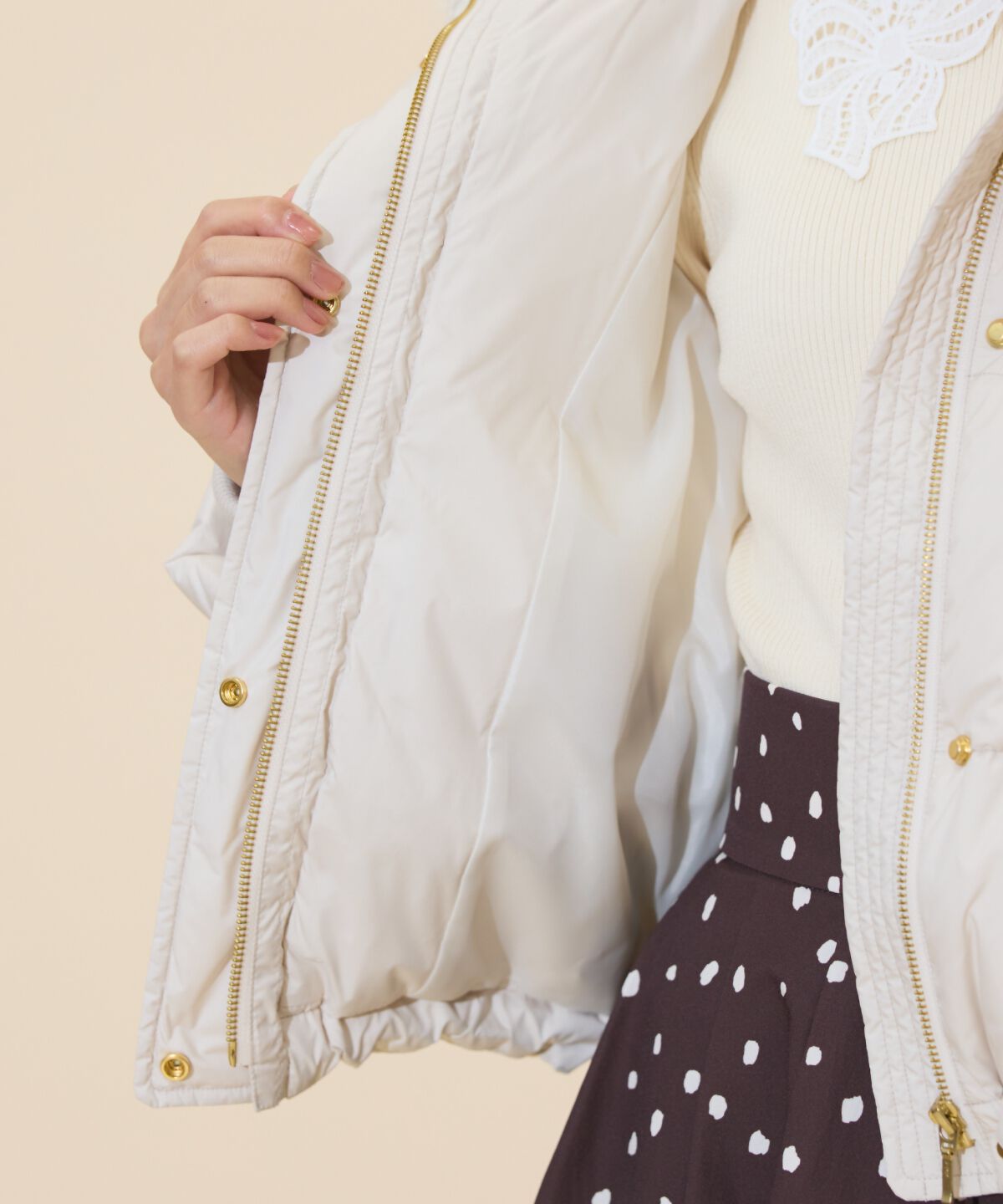 WILLSELECTION「ファー付きショートダウン」|ダウン|