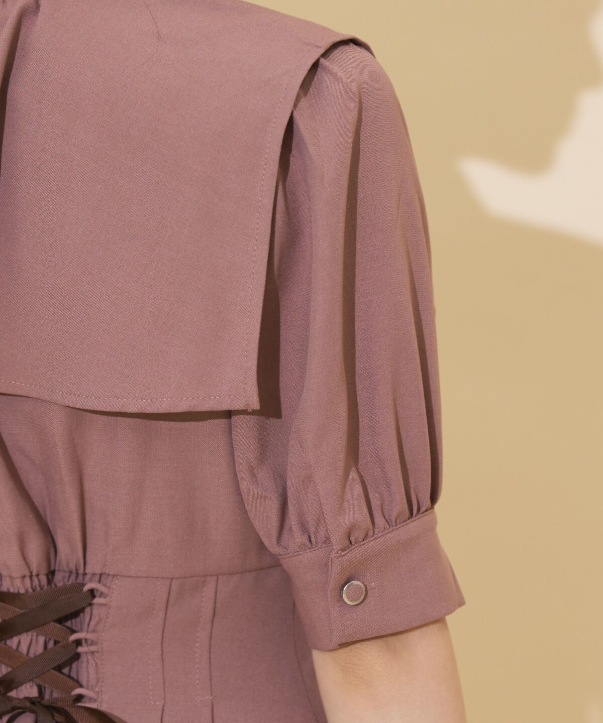 WILLSELECTION「スクエアラッフルシャツワンピース」|ワンピース|