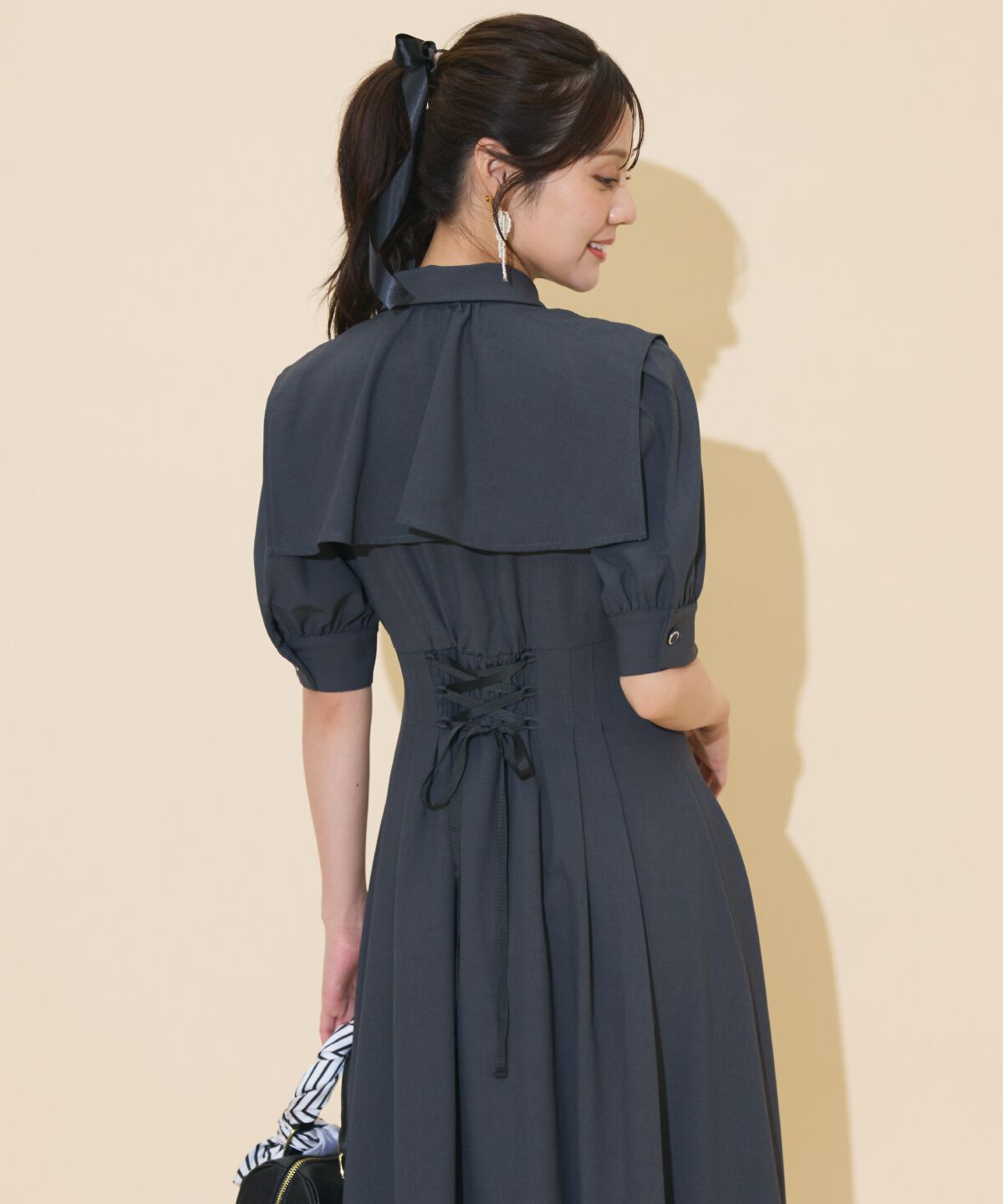 WILLSELECTION「スクエアラッフルシャツワンピース」|ワンピース|