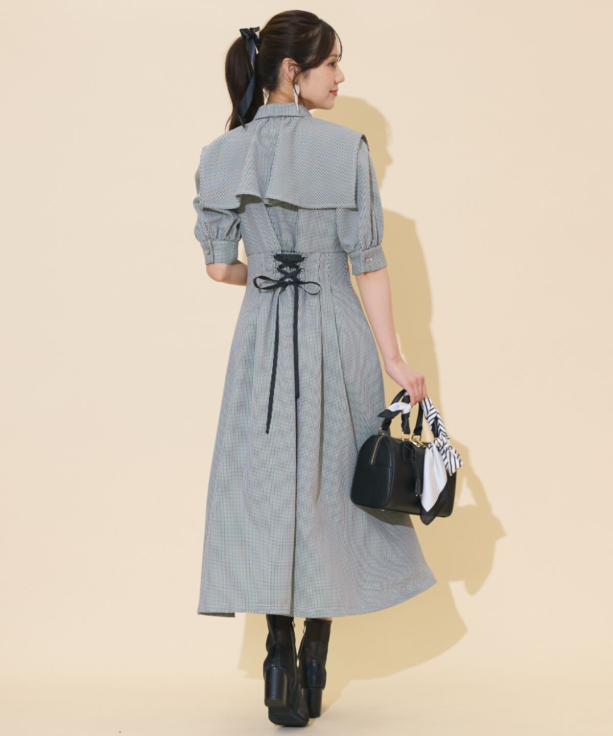 WILLSELECTION「スクエアラッフルシャツワンピース」|ワンピース|