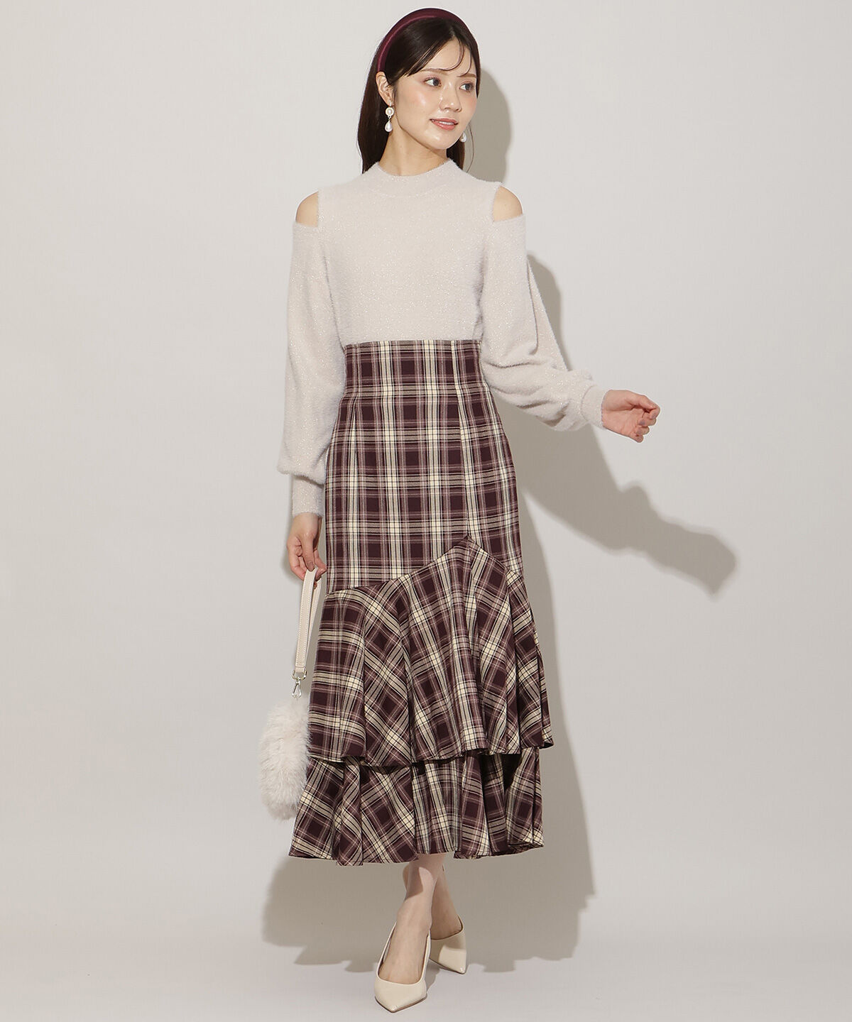 WILLSELECTION「ショルダースリットフェザープルオーバー」|ニット・セーター|