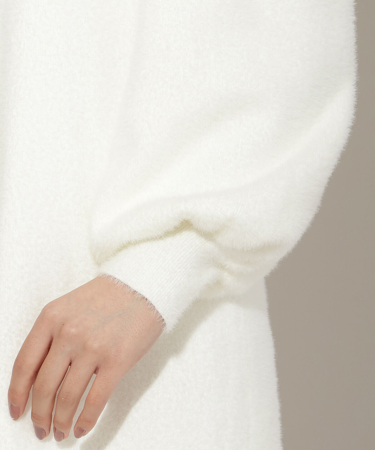 WILLSELECTION「オープンショルダーラメフェザーニットワンピース」|ワンピース|