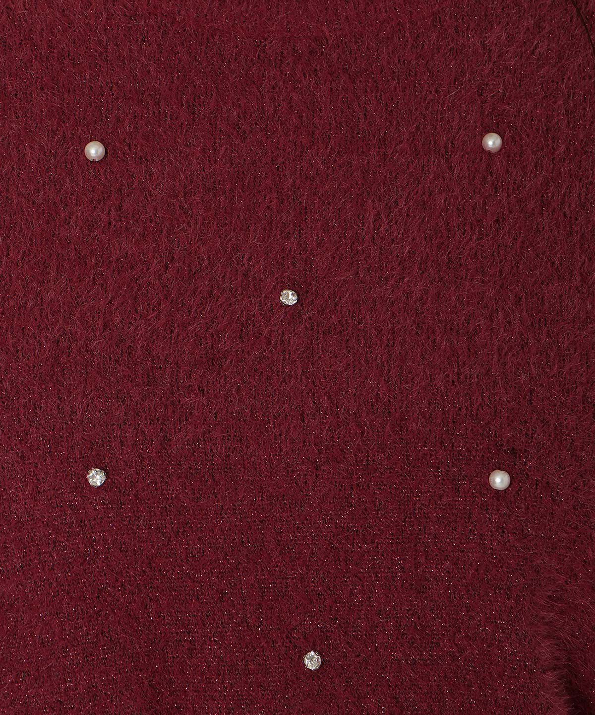 WILLSELECTION「パールビジューフェザーニットトップス」|ニット・セーター|