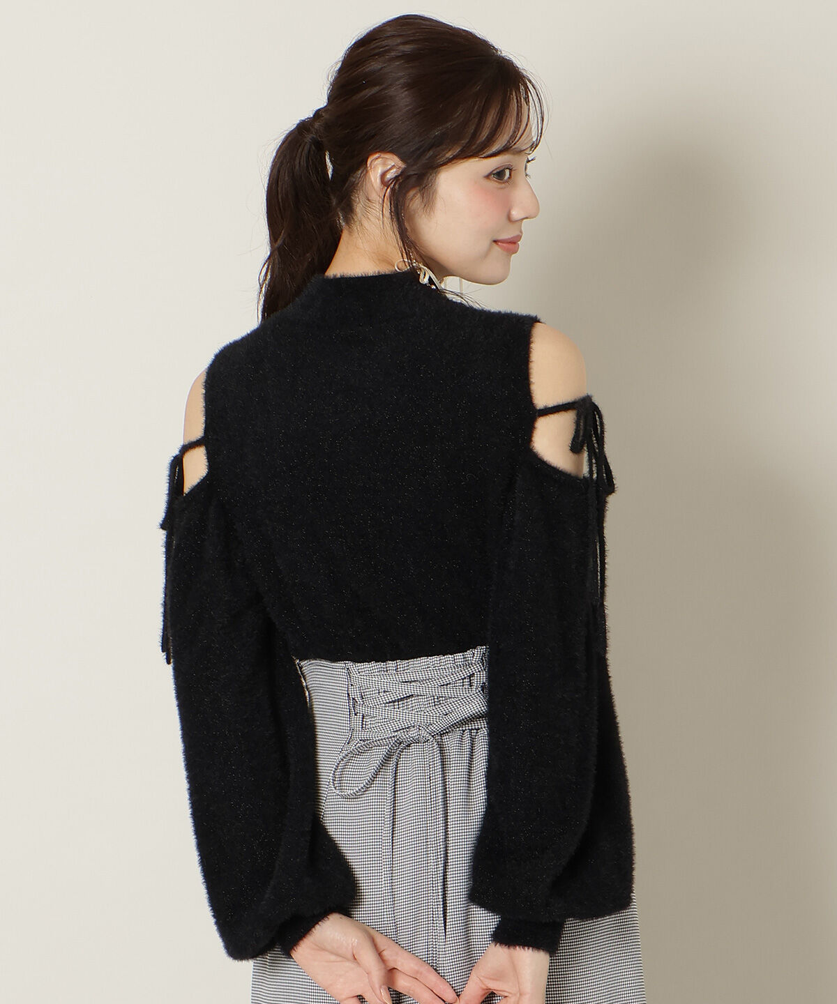 WILLSELECTION「パールビジューフェザーニットトップス」|ニット・セーター|