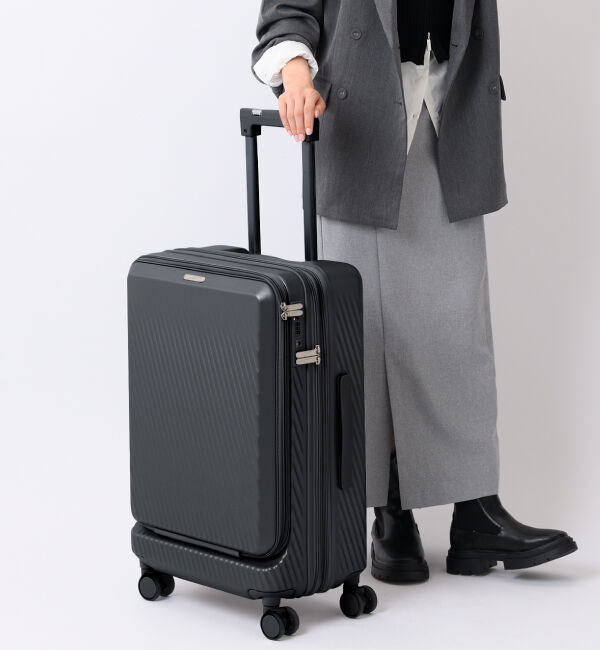 W&.Day/Night「W&.Day/Night ピーロ スーツケース 52/63リットル 05422」|キャリーケース|ブラック