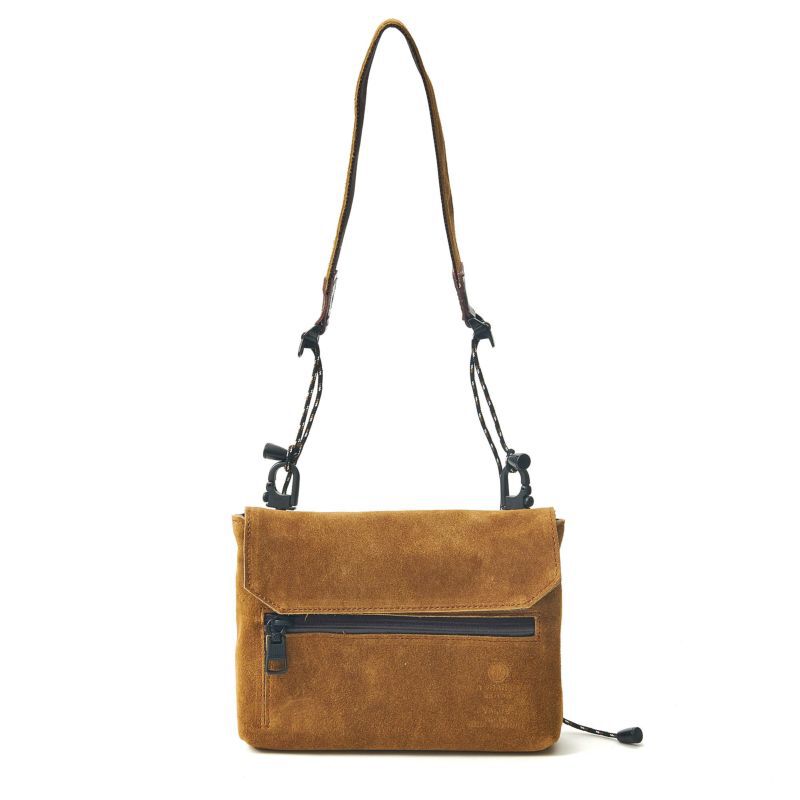 AS2OV「AS2OV / アッソブ WP SUEDE WALLET SHOULDER」|ショルダー・メッセンジャー|キャメル