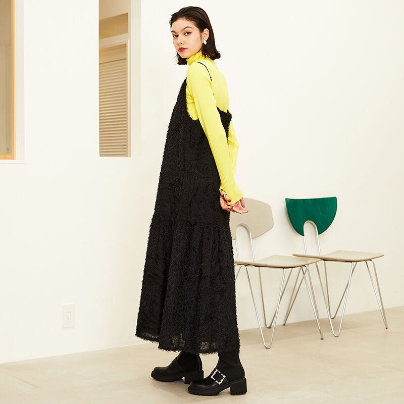 ORiental TRaffic「厚底 ビジュー ニットブーツ /31434 足首柔らかい 歩きやすい」|ショートブーツ|