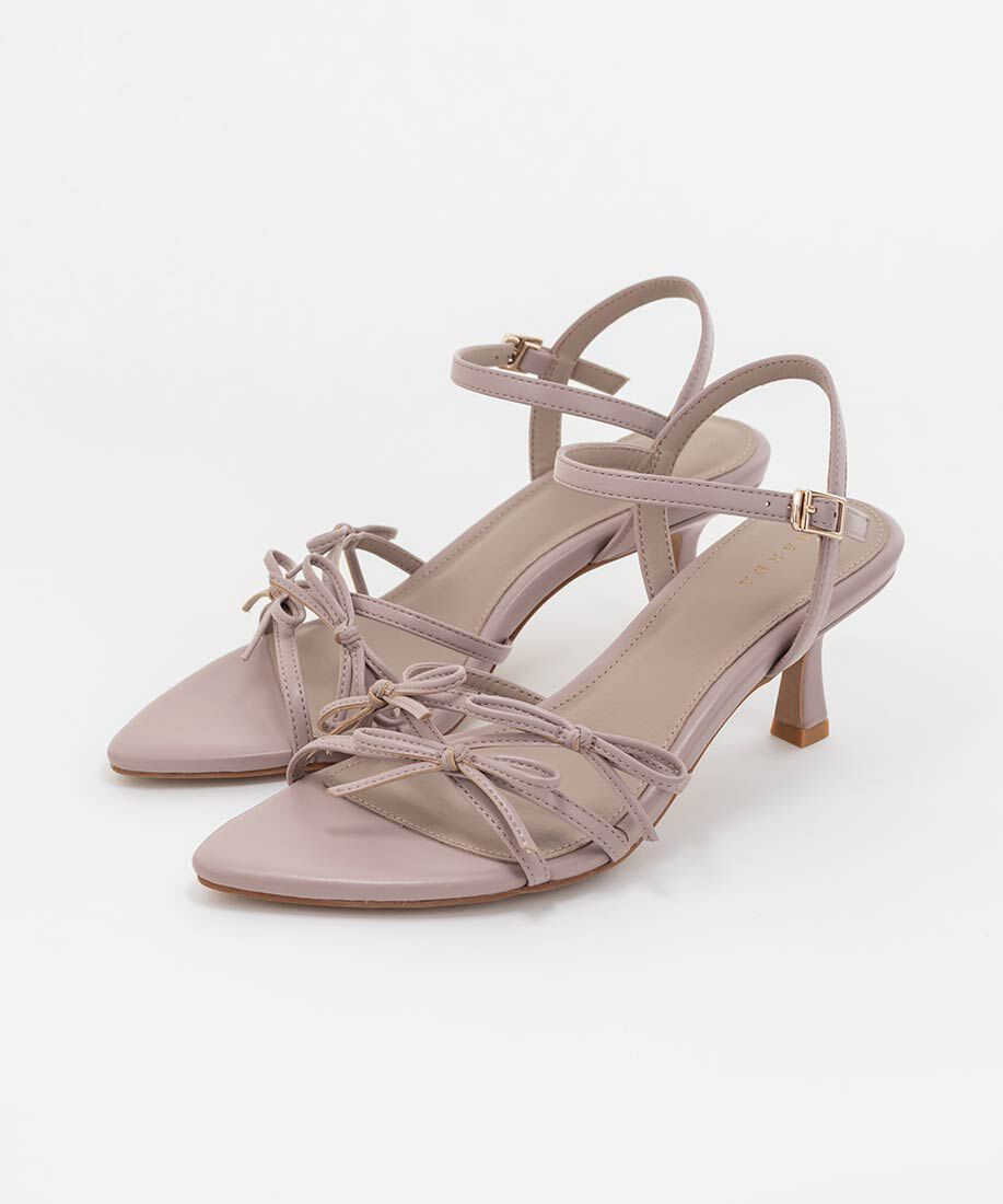  「ミニリボンナローストラップサンダル」|サンダル|