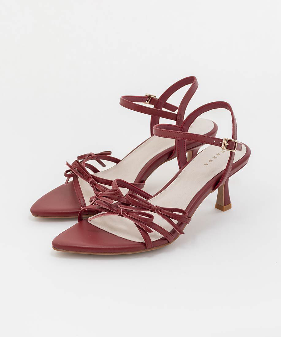  「ミニリボンナローストラップサンダル」|サンダル|