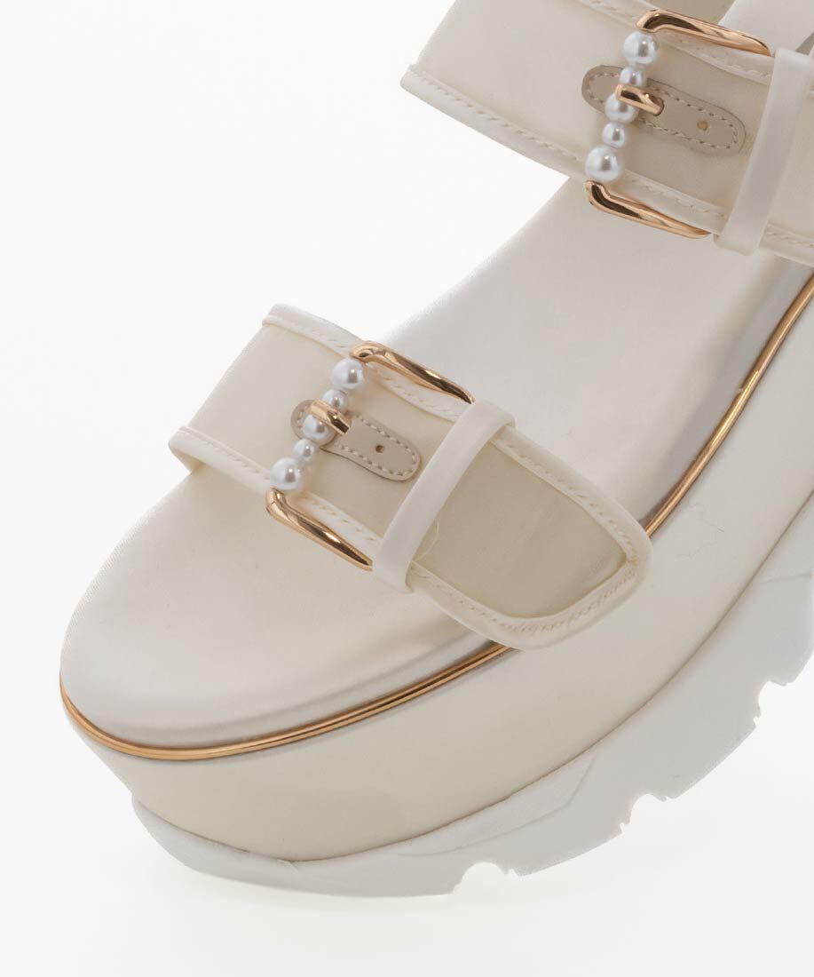  「パールバックルボリュームソールスポーツサンダル」|サンダル|