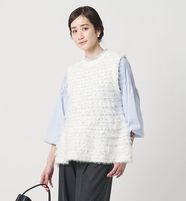 UNITED ARROWS「ミックスヤーン ペプラム ベスト」|ベスト・ジレ|