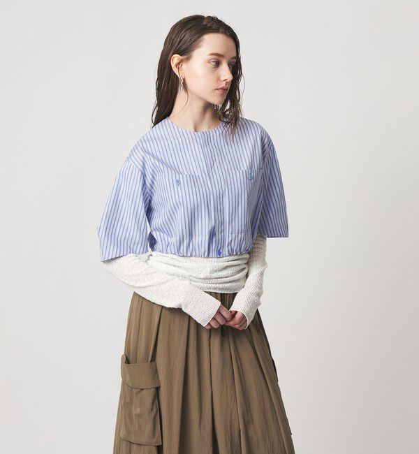 ASTRAET「＜ASTRAET＞レース クルーネックカットソー」|Tシャツ・カットソー|