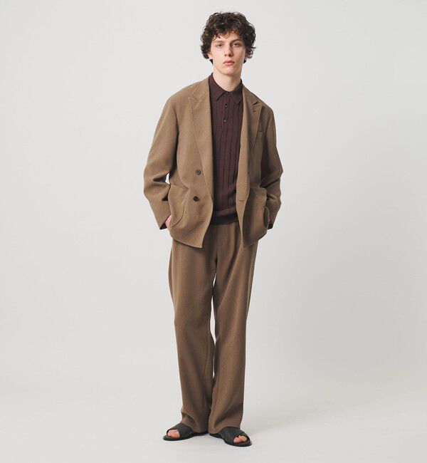 UNITED ARROWS「ポリエステルサブレ オーディナリー ダブル 4ボタン ジャケット」|テーラードジャケット|