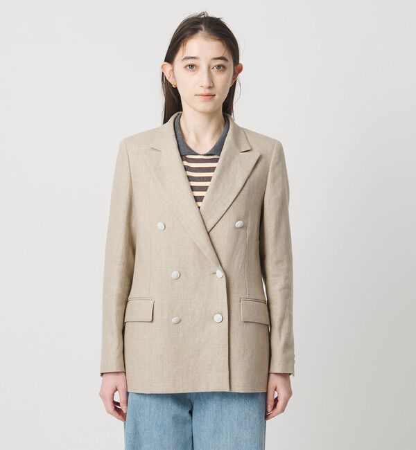 UNITED ARROWS「6ボタン リネン ブレザー ジャケット」|テーラードジャケット|